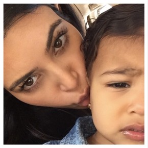 Kim Kardashian Thinks North West May Be “Annoyed” at All Her Kisses, but What About Their Snuggle Fests?